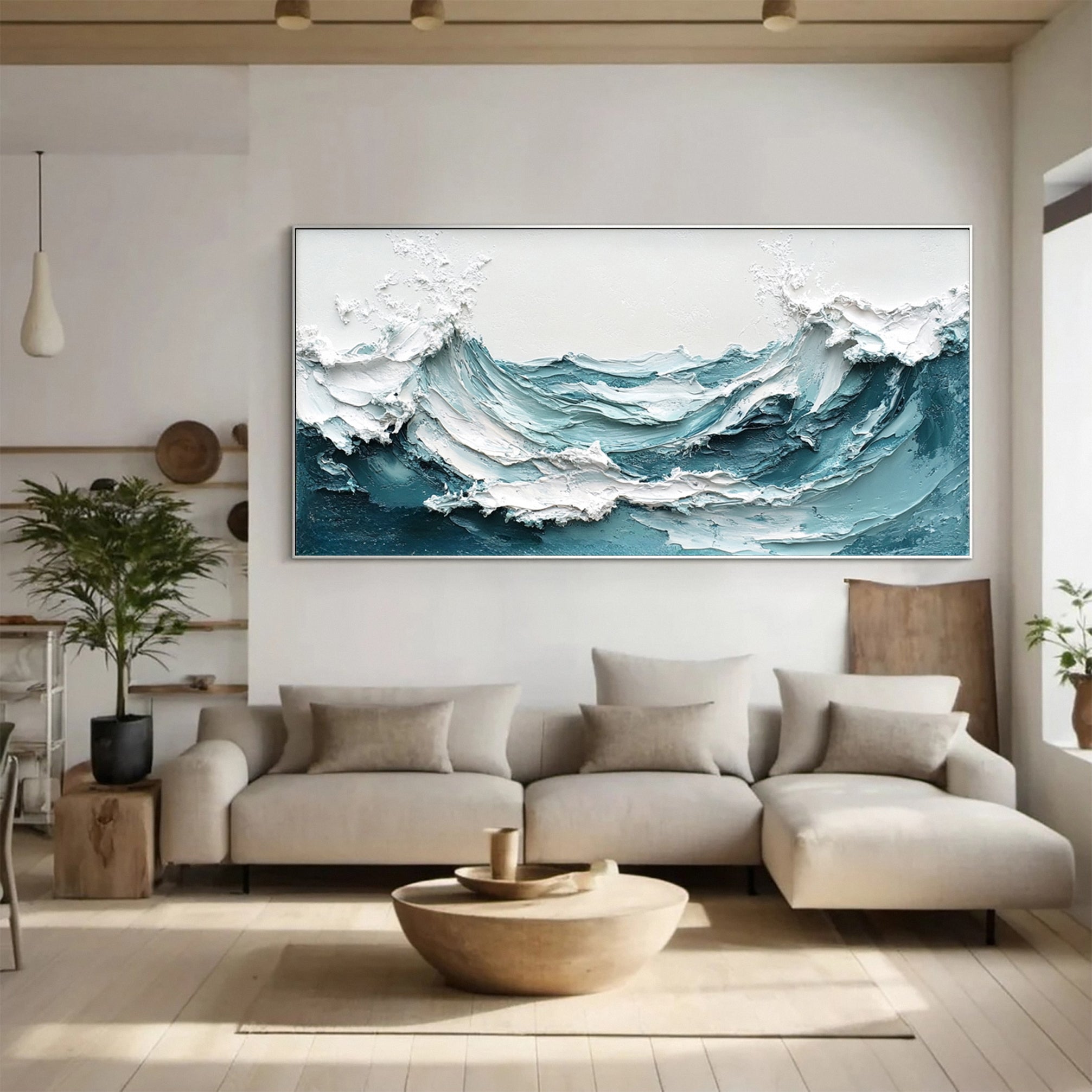 Ocean Majesty Large Textured Wave Wall Art #OS 046