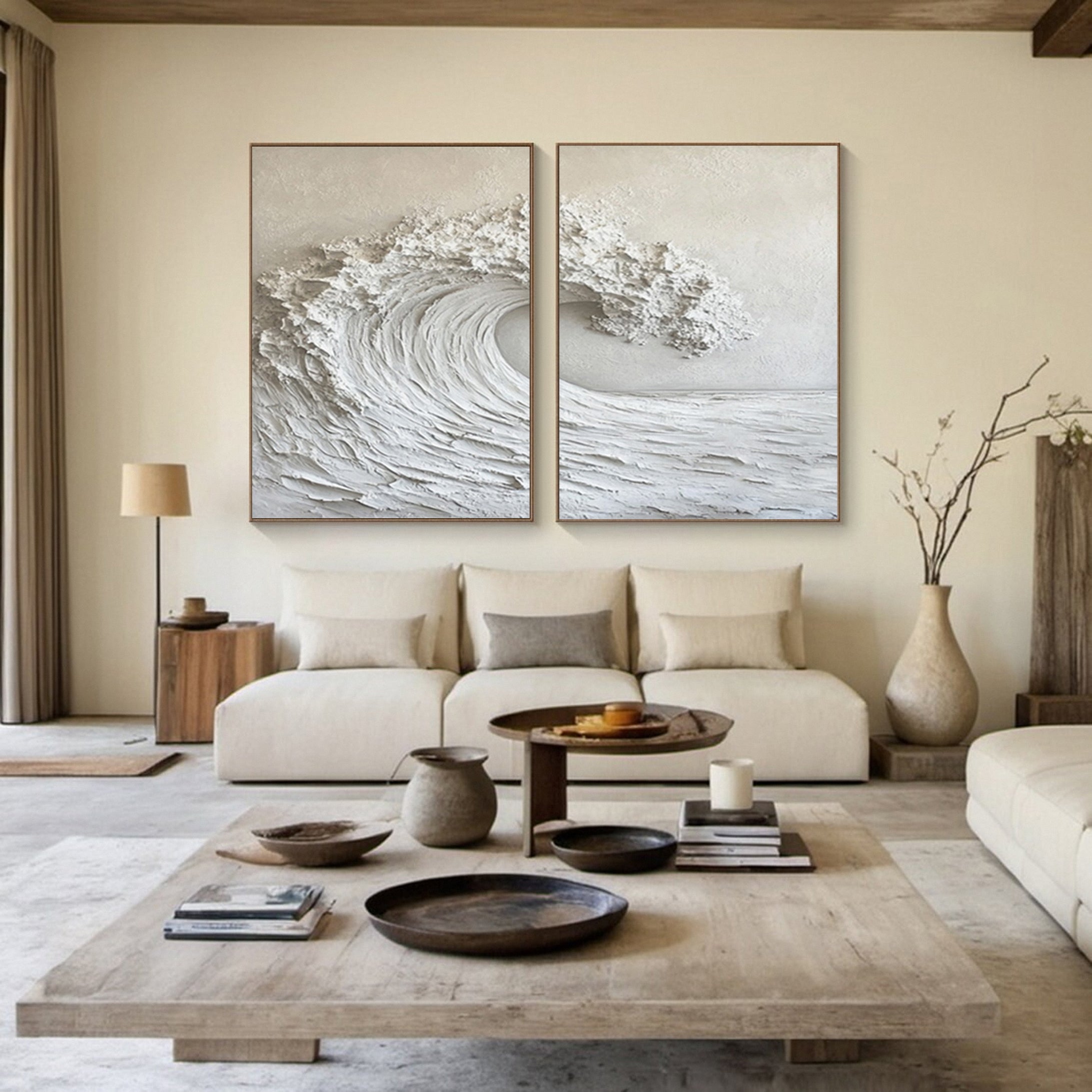 Large Textured Seascape Painting for Living Room Wall Art #OS 037