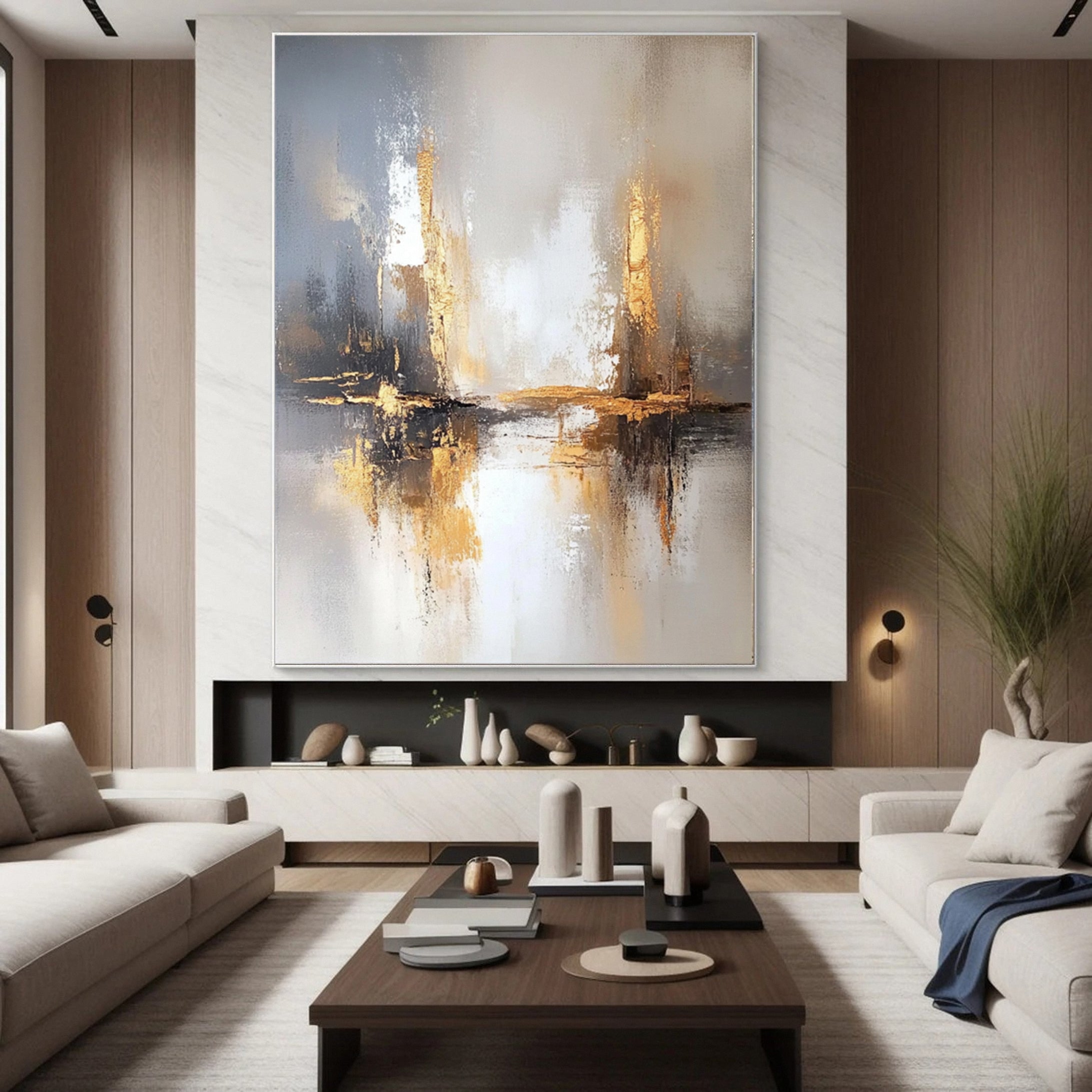 Chic Abstract Modern Artwork for Contemporary Homes #BBA 030