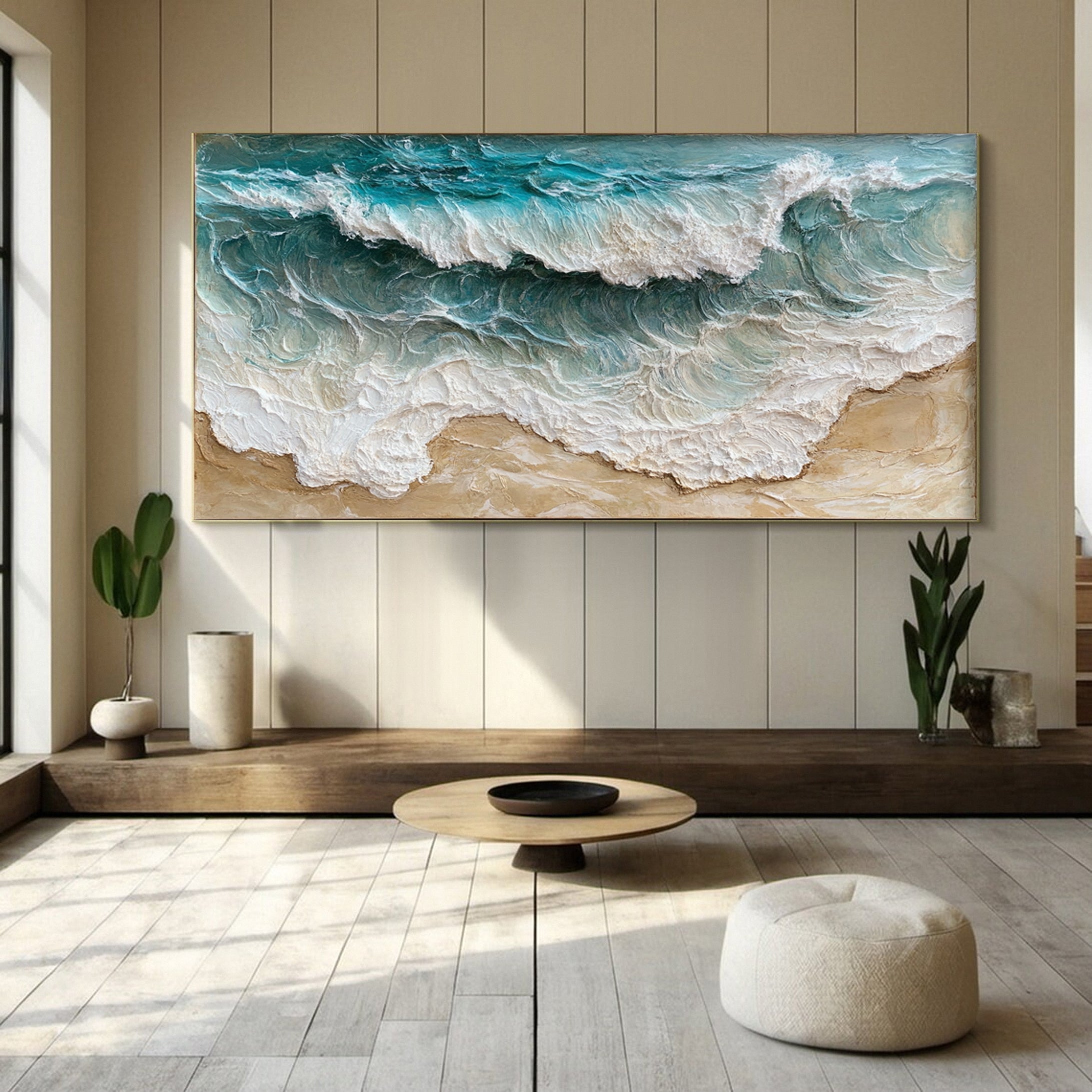 Ocean Majesty Large Textured Wave Wall Art #OS 045