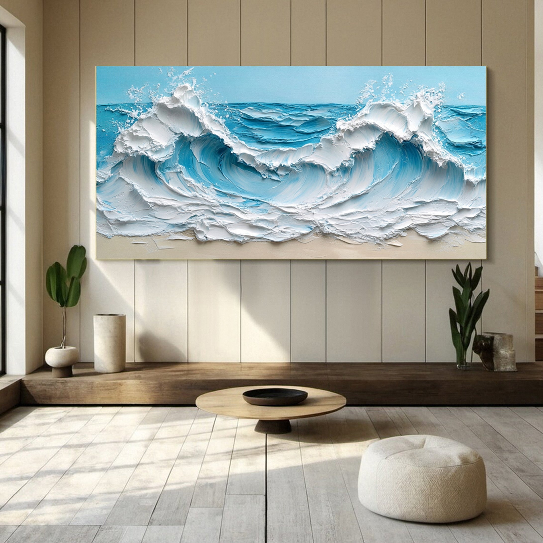 Ocean Majesty Large Textured Wave Wall Art #OS 041