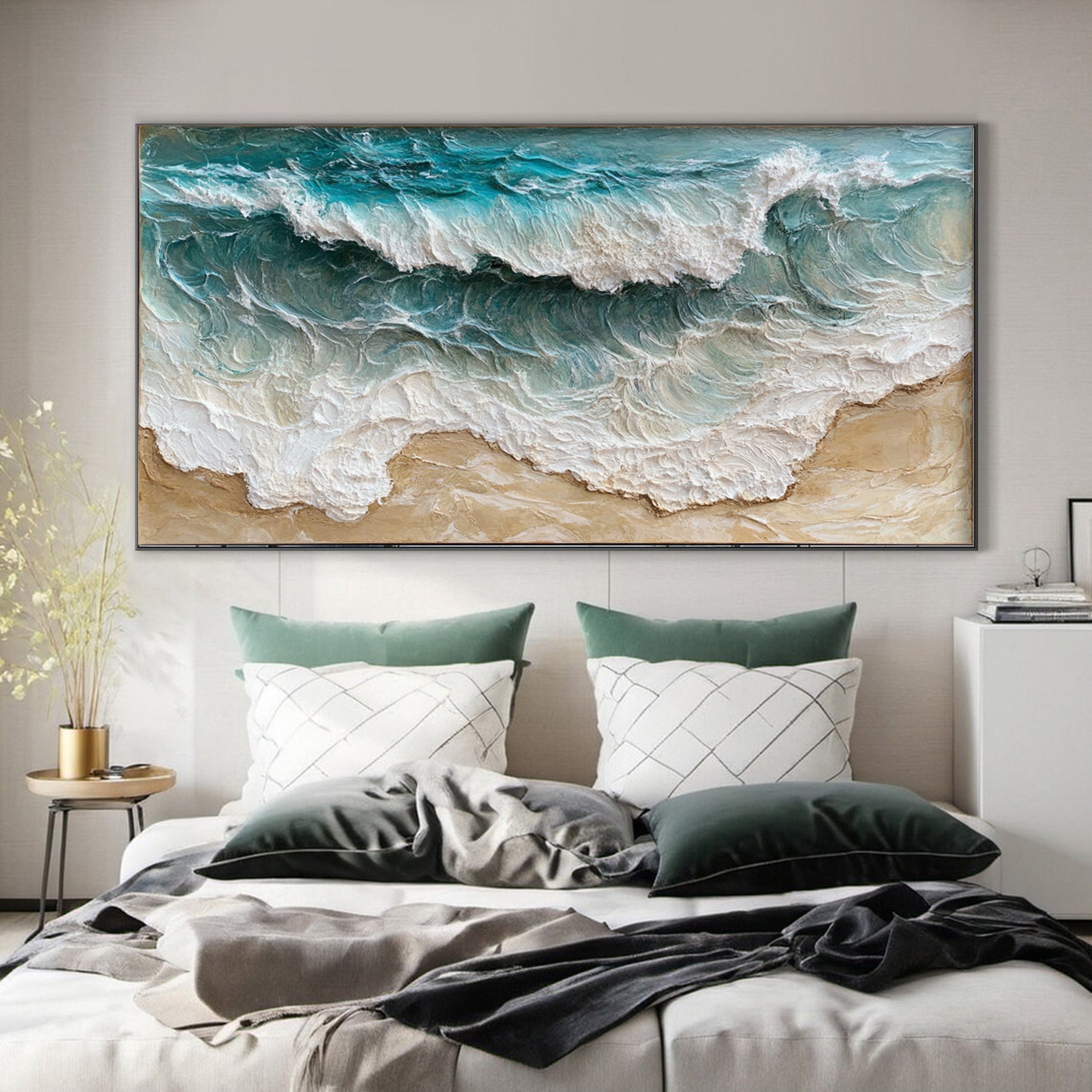 Ocean Majesty Large Textured Wave Wall Art #OS 045