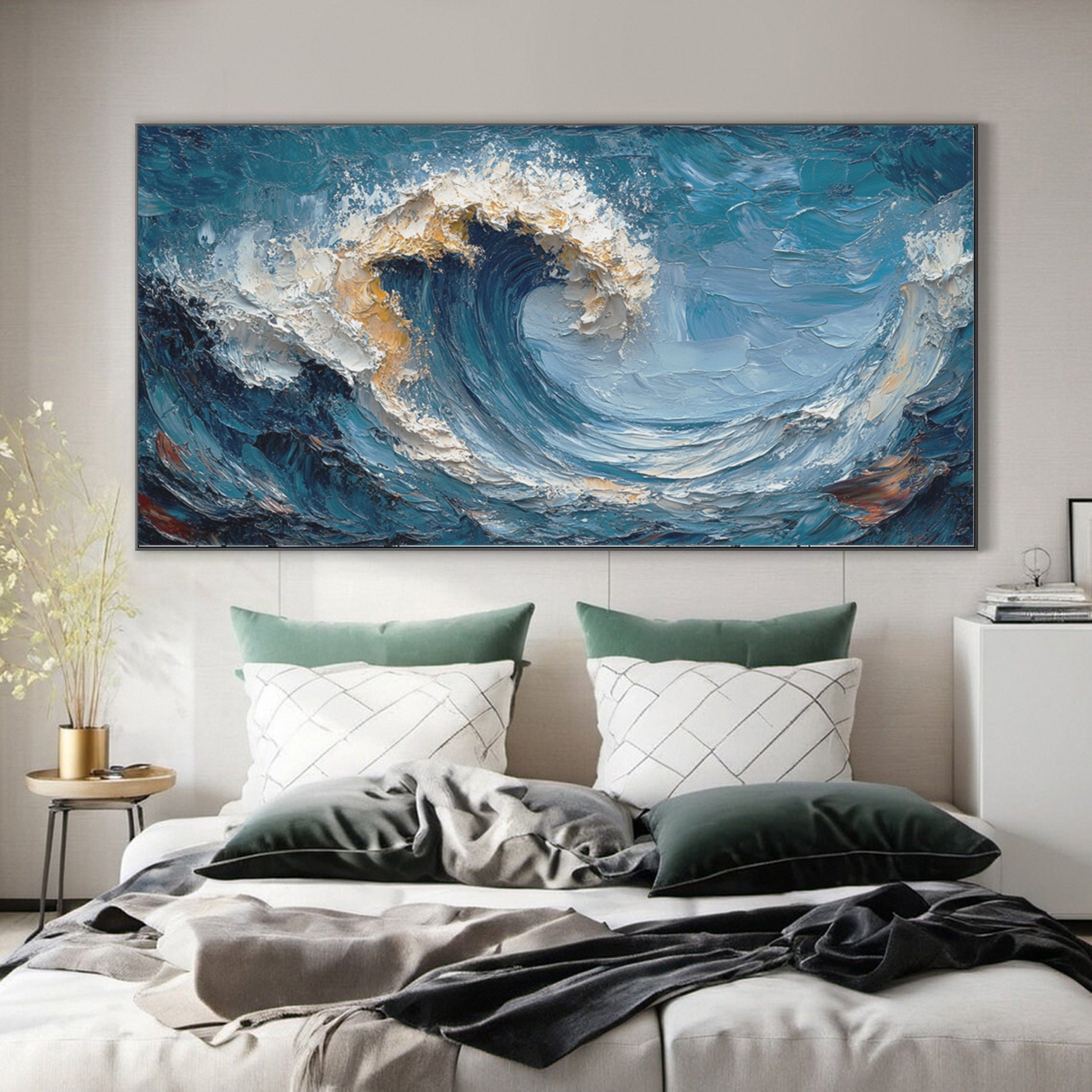 Ocean Majesty Large Textured Wave Wall Art #OS 042