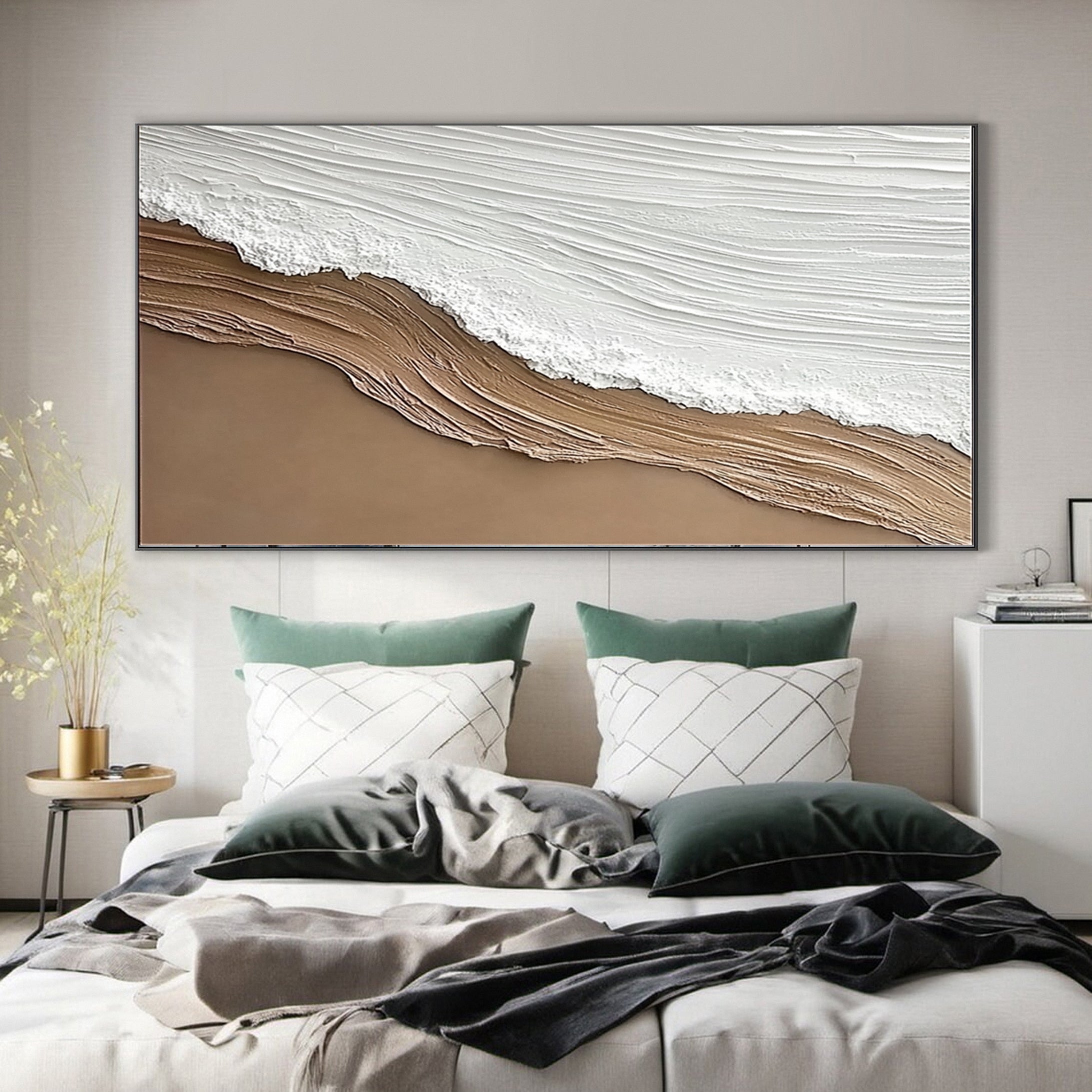 Large Textured Seascape Painting for Living Room Wall Art #OS 038