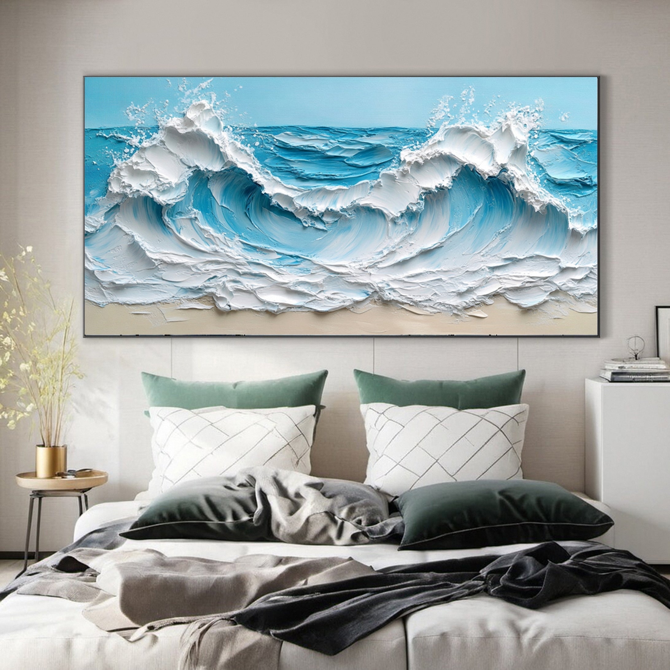 Ocean Majesty Large Textured Wave Wall Art #OS 041