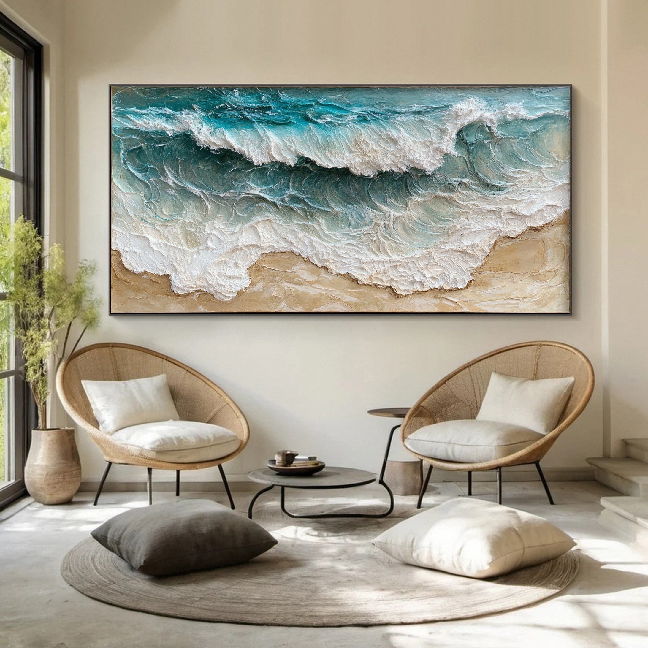 Ocean Majesty Large Textured Wave Wall Art #OS 045