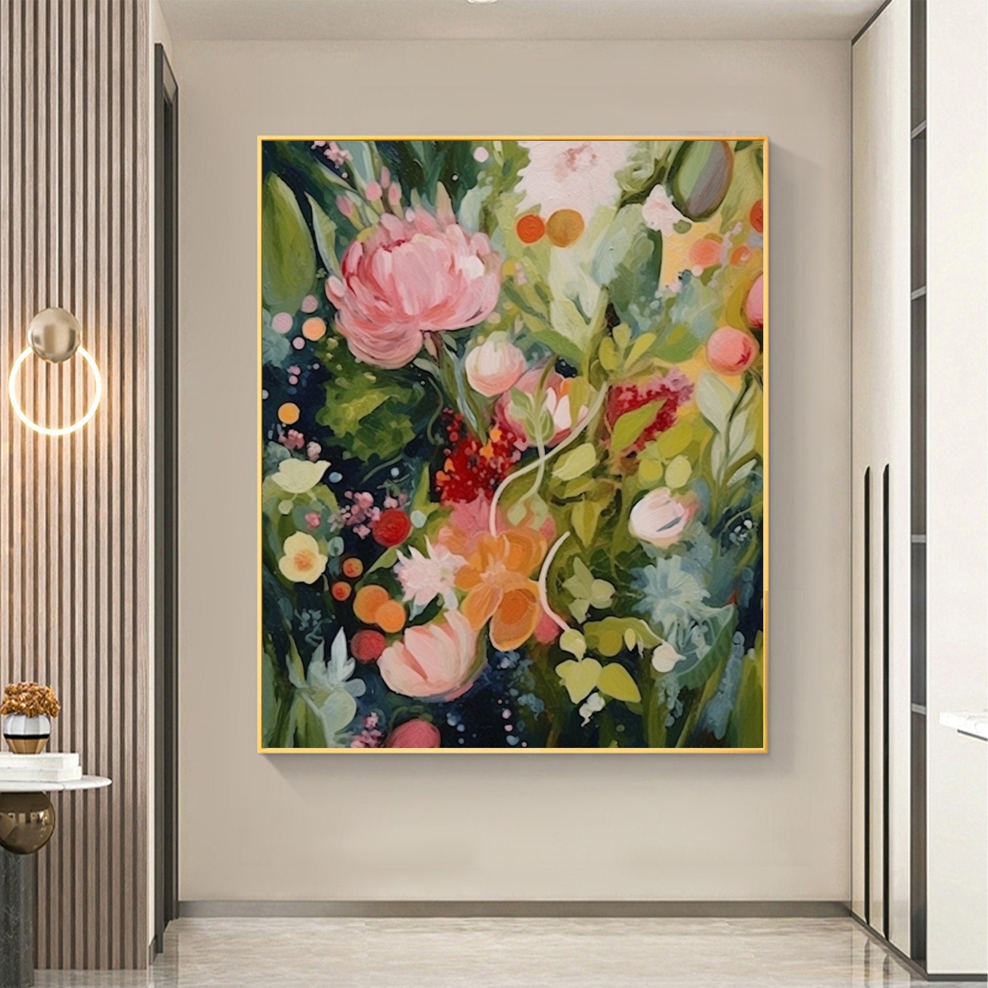 Large Floral Abstract Wall Art for Home Decor #FT 012