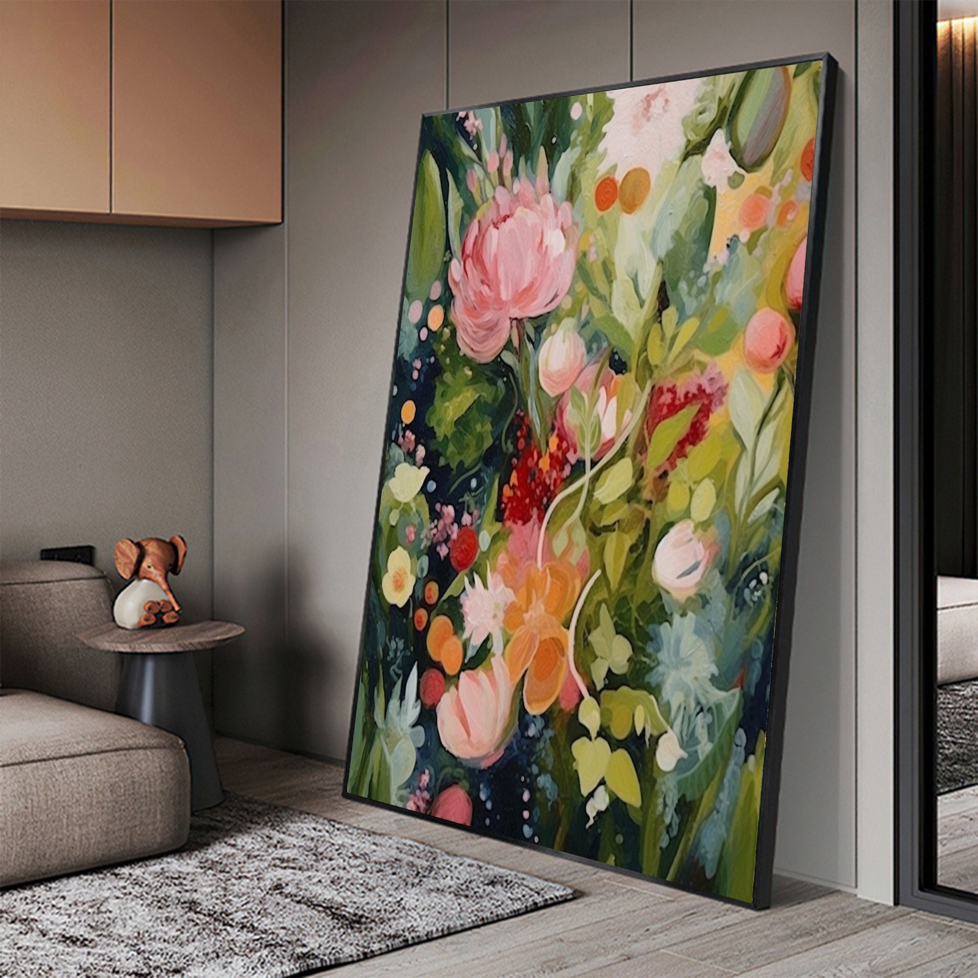 Large Floral Abstract Wall Art for Home Decor #FT 012