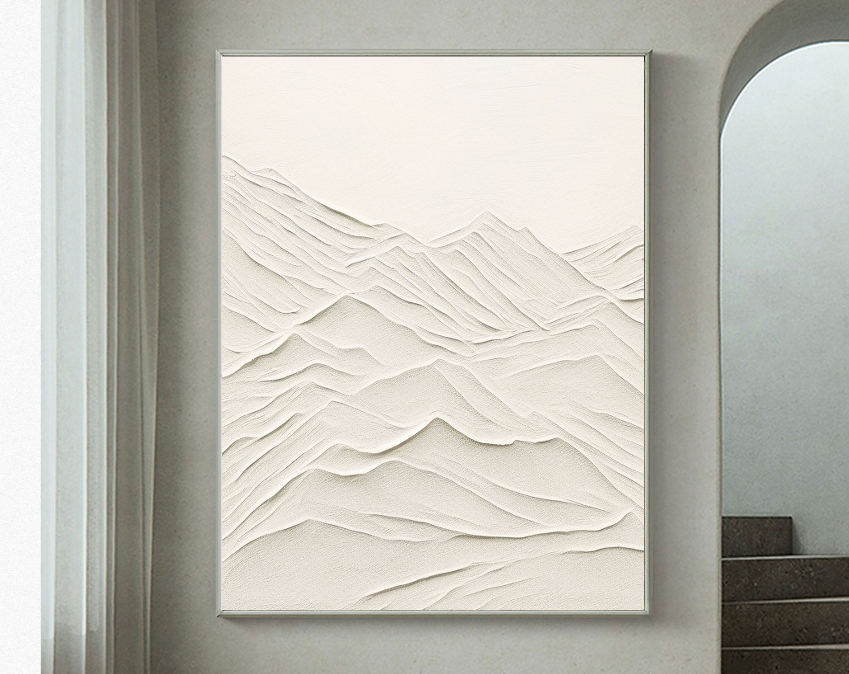 White Abstract Painting #LL 004