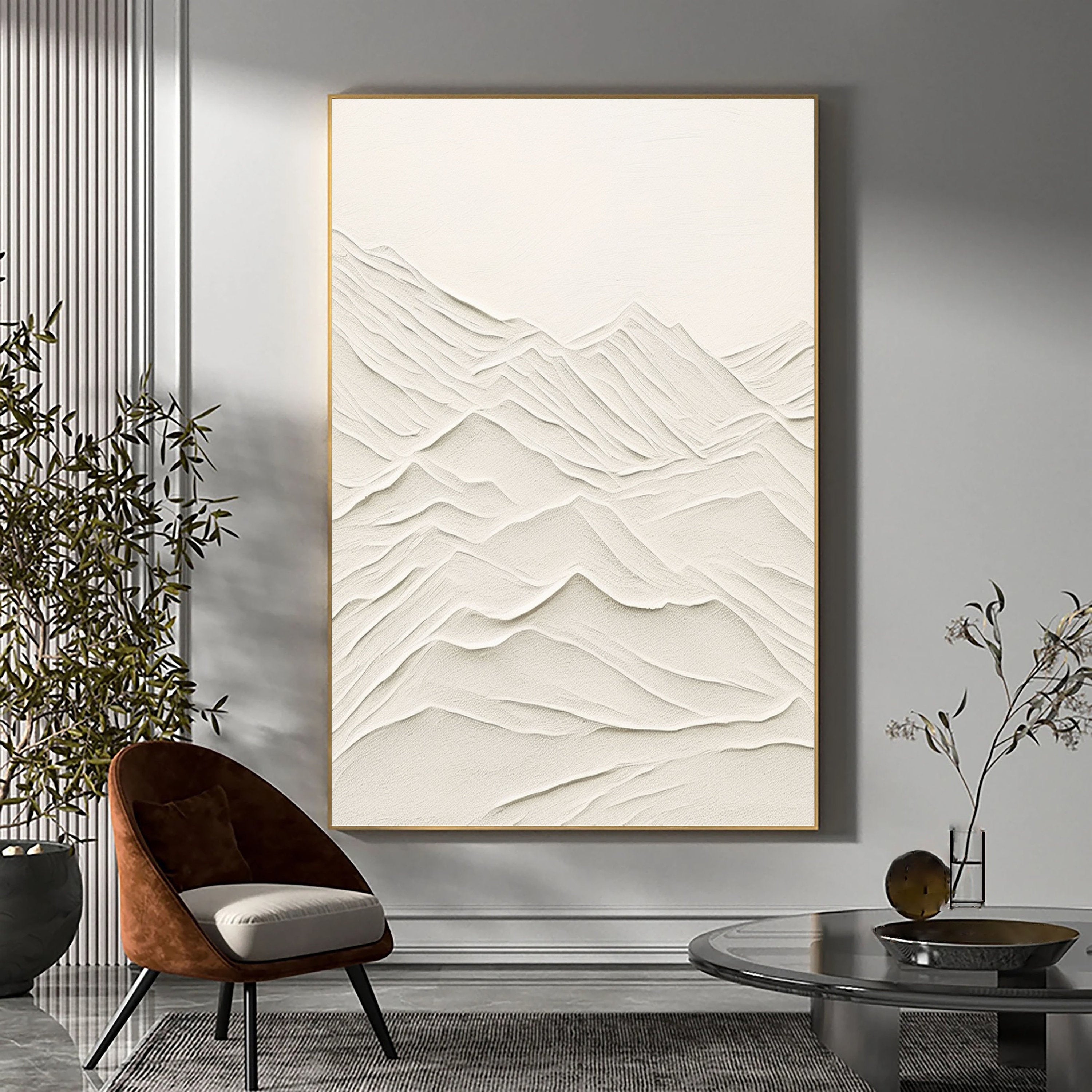 White Abstract Painting #LL 004