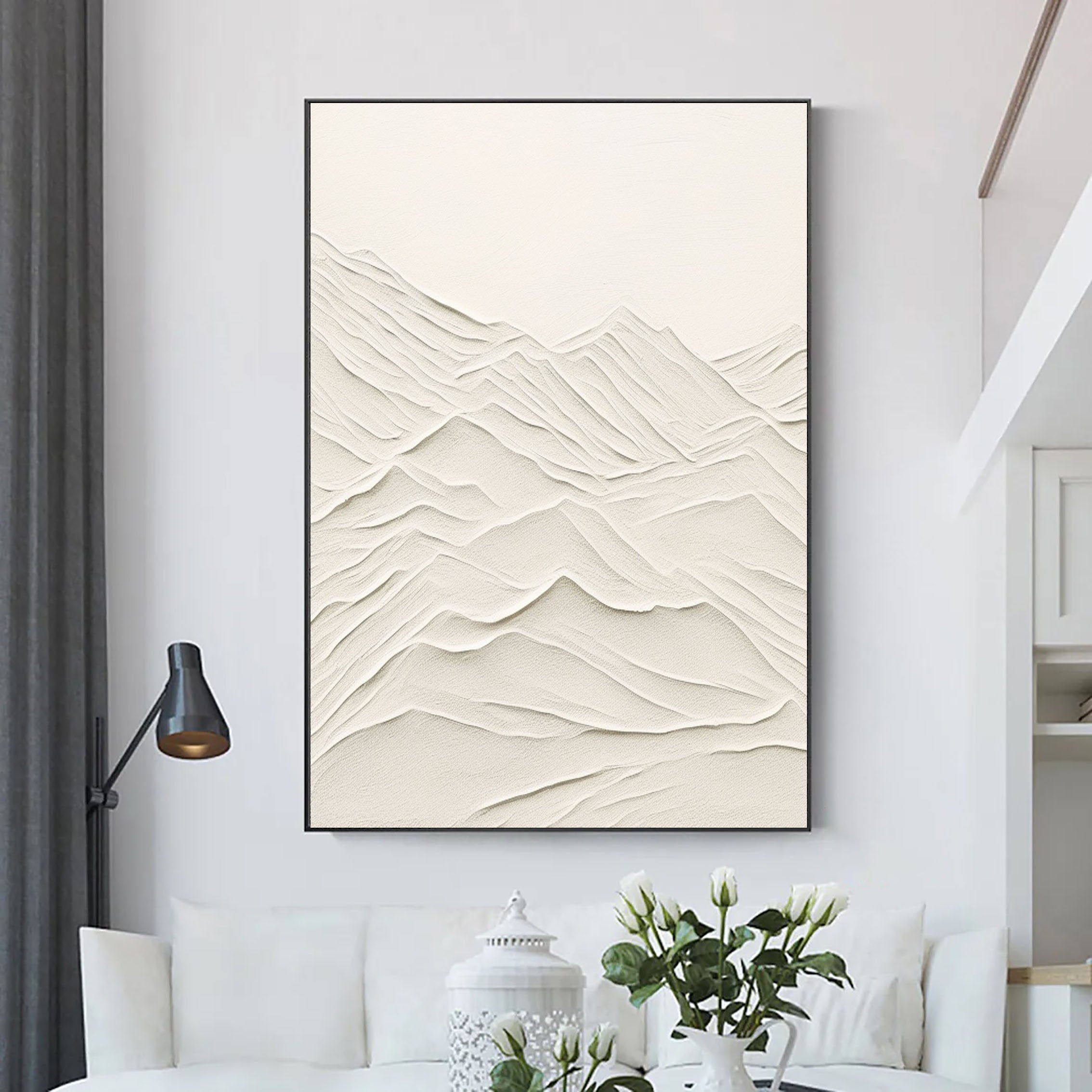 White Abstract Painting #LL 004