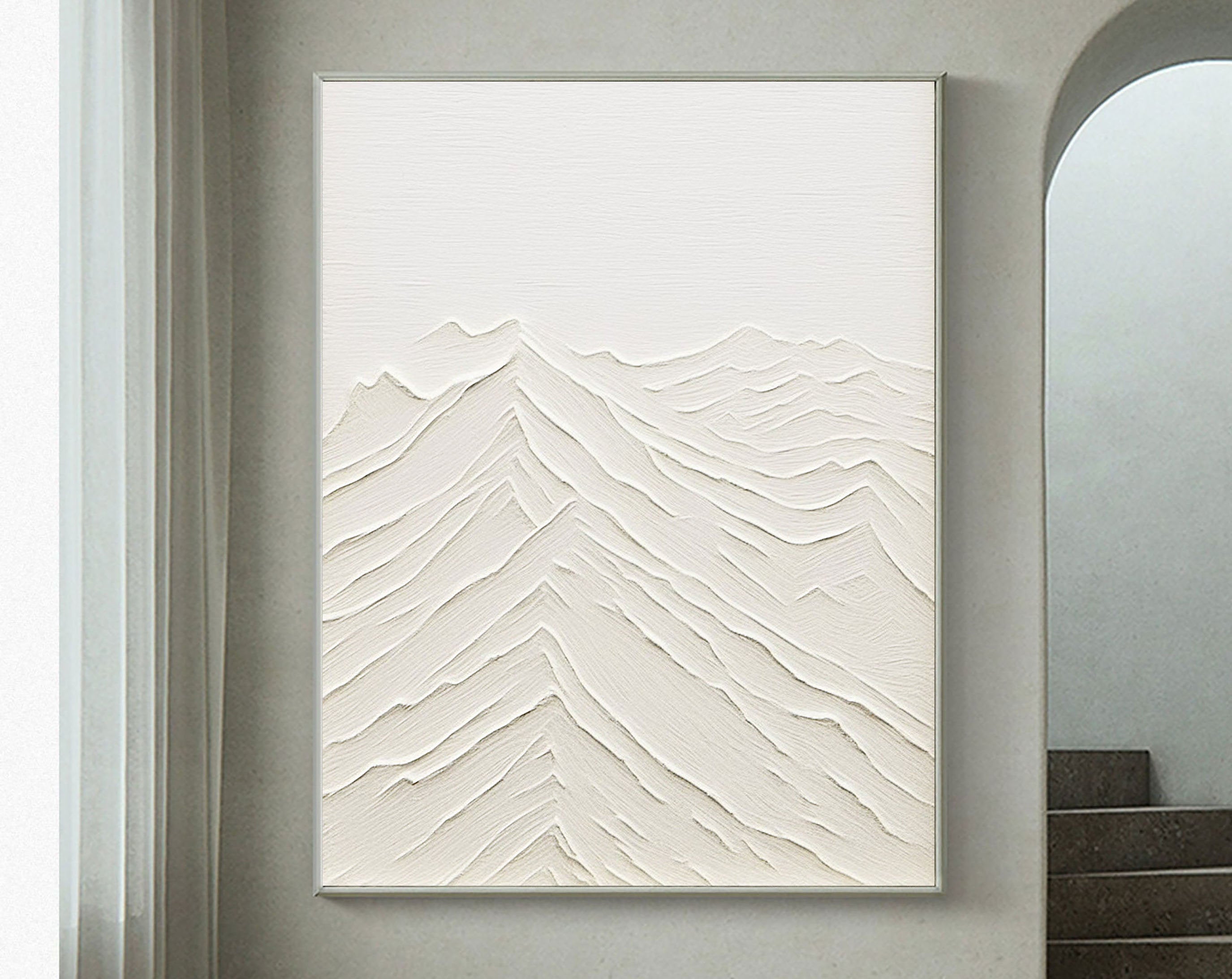 White Abstract Painting #LL 001