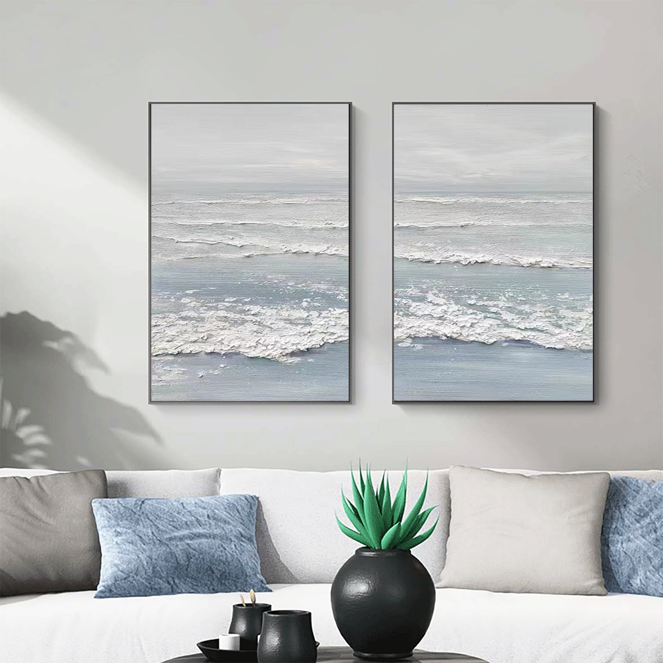 Ocean Painting SET OF 2 #CXA 006