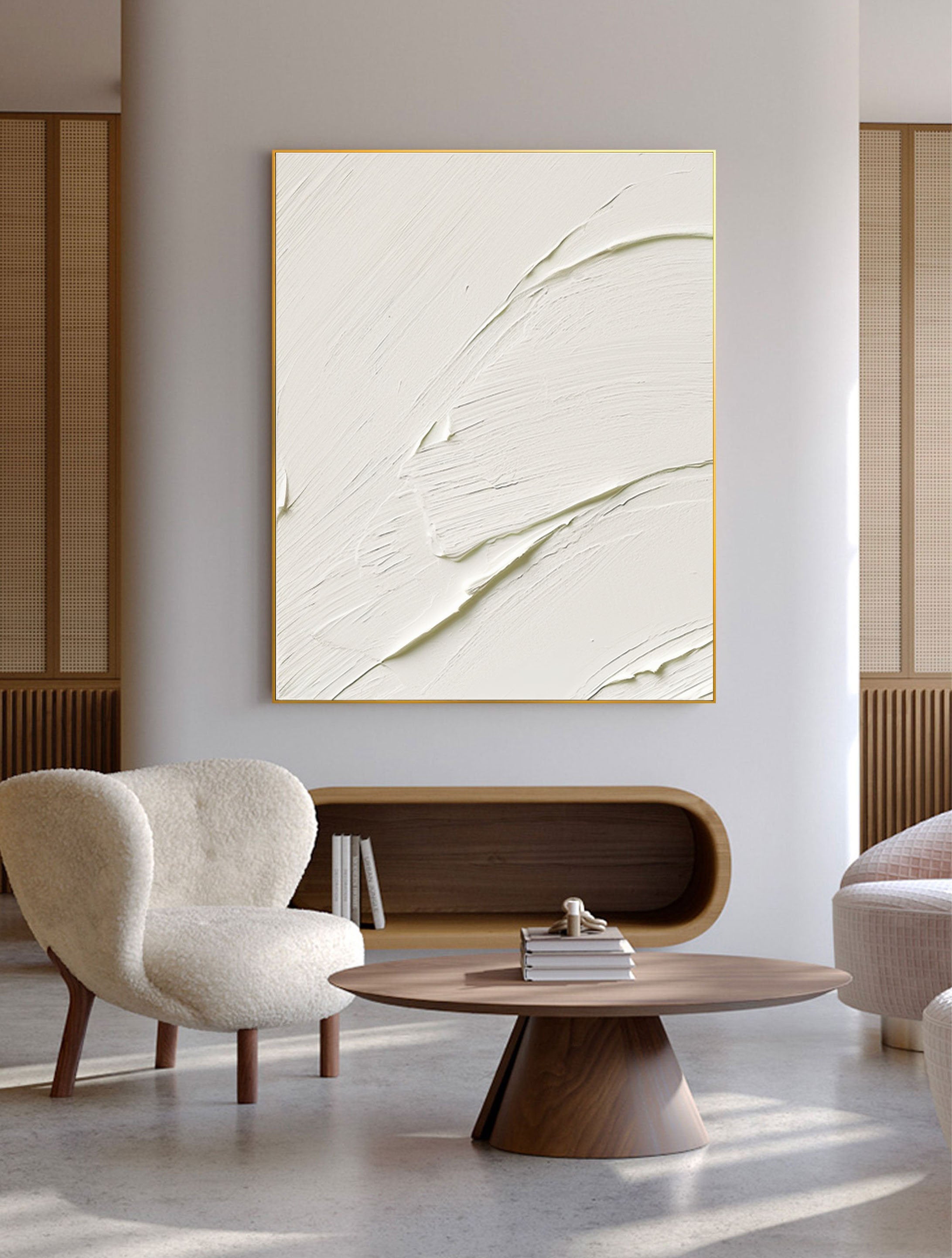 White Abstract Painting #LL 006