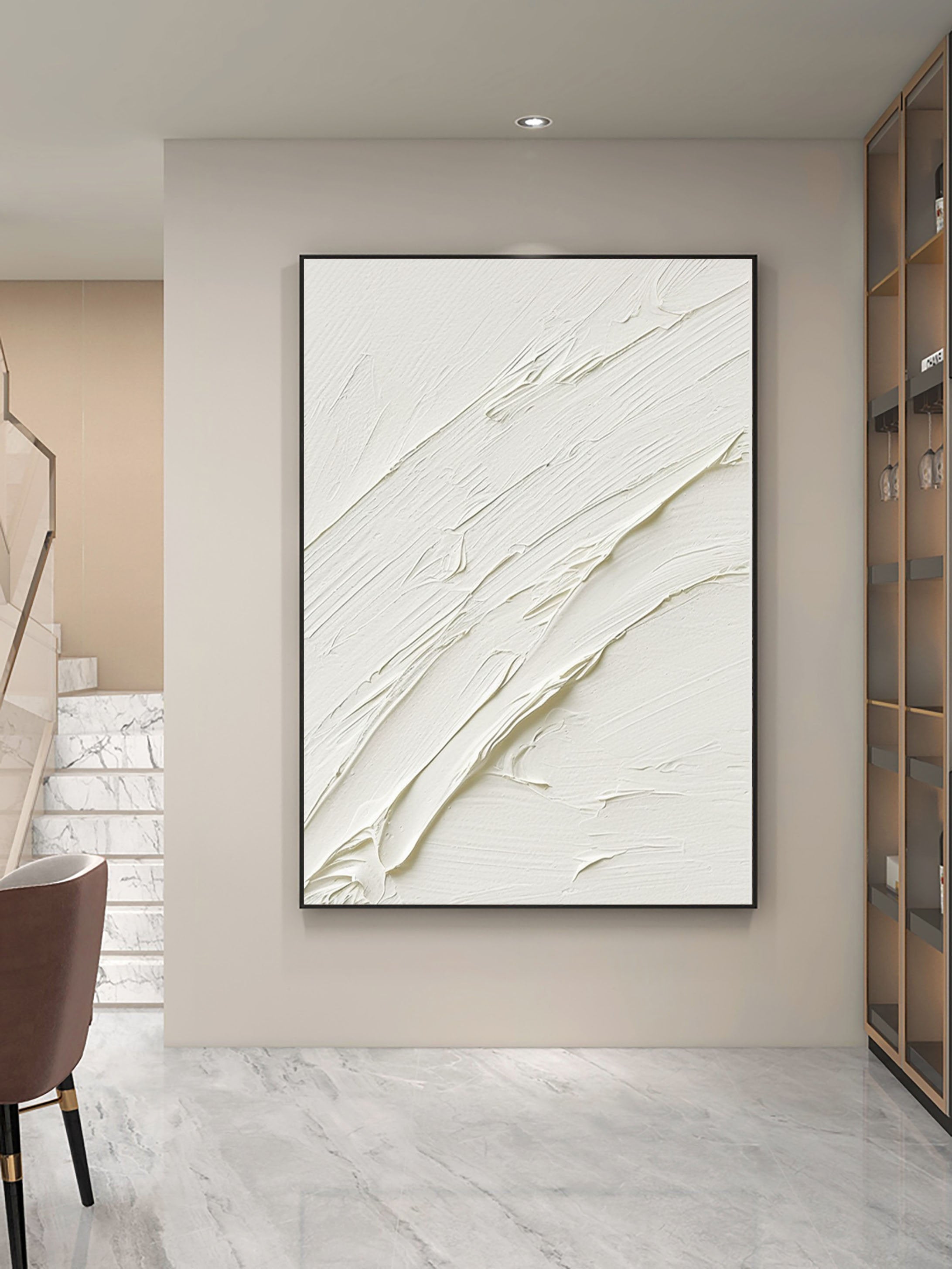 White Abstract Painting #LL 007