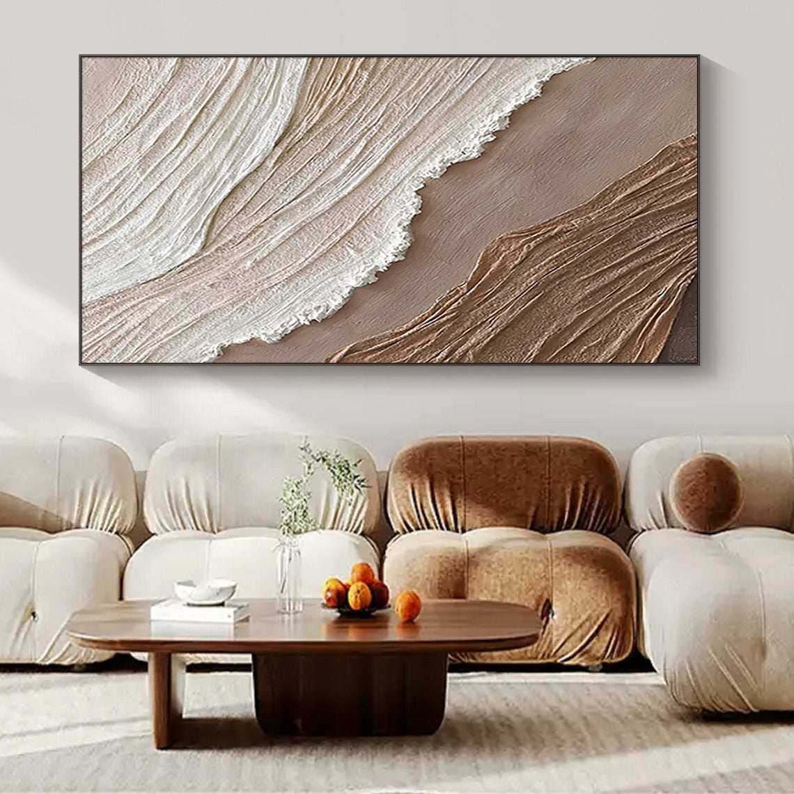 Beige & Brown Minimalist Painting #BBM 002