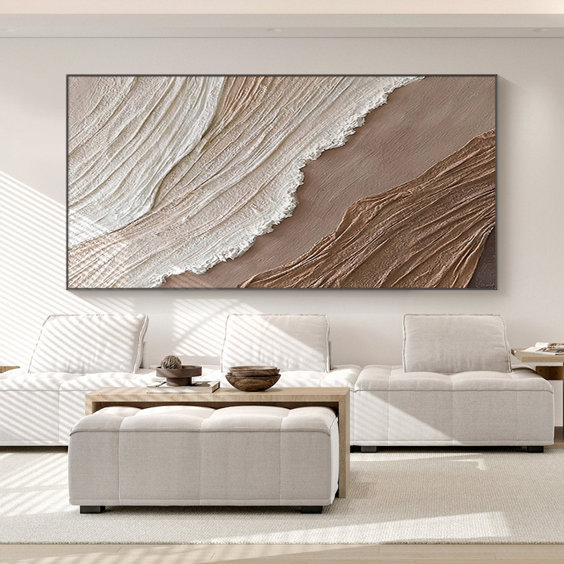 Beige & Brown Minimalist Painting #BBM 002