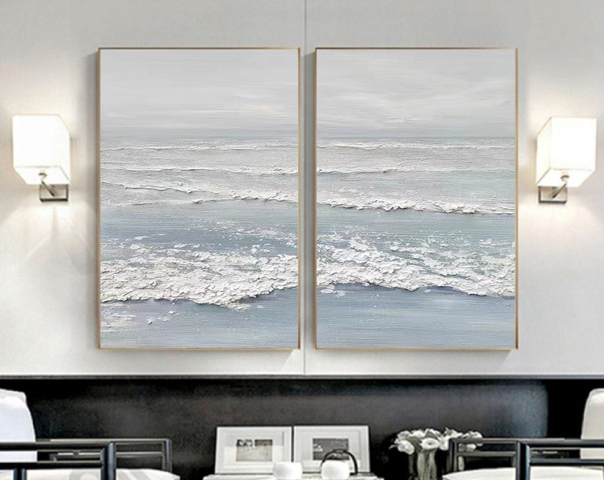 Ocean Painting SET OF 2 #CXA 006