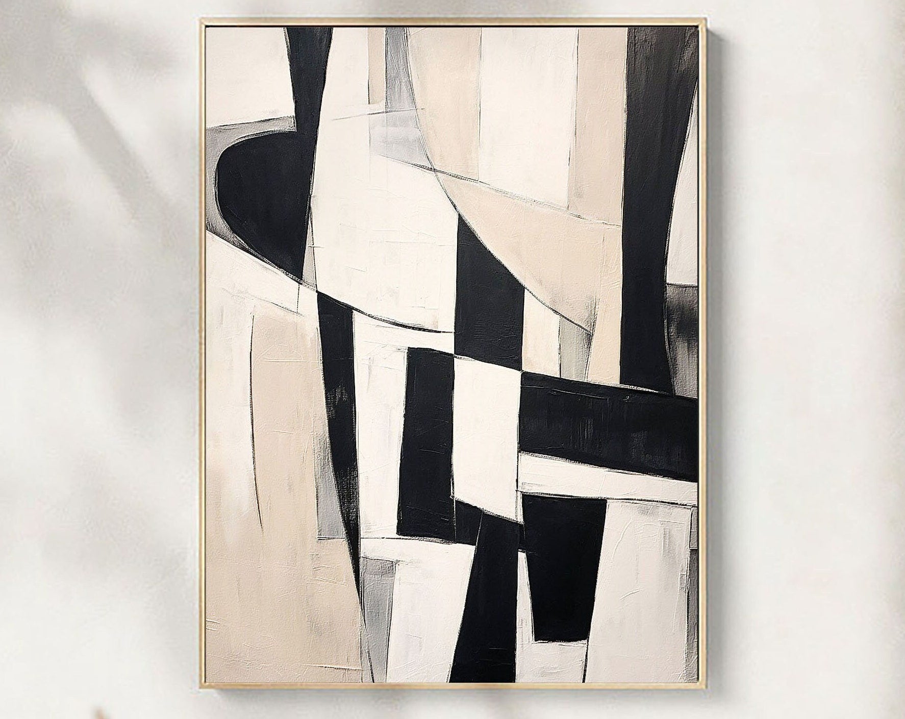 Black & White Abstract Painting #CXA 022