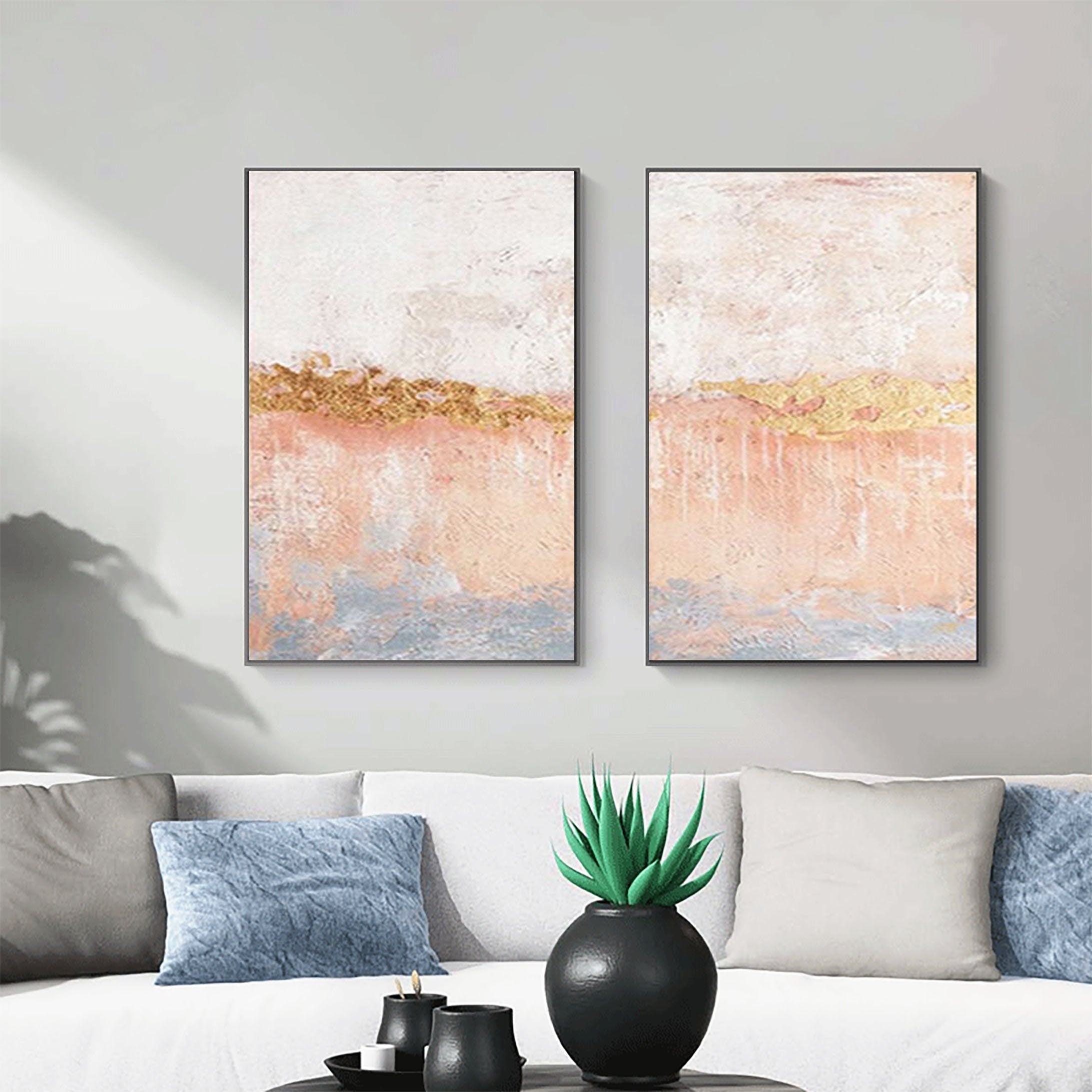 Abstract Tranquility Painting SET OF 2 #CXA 009