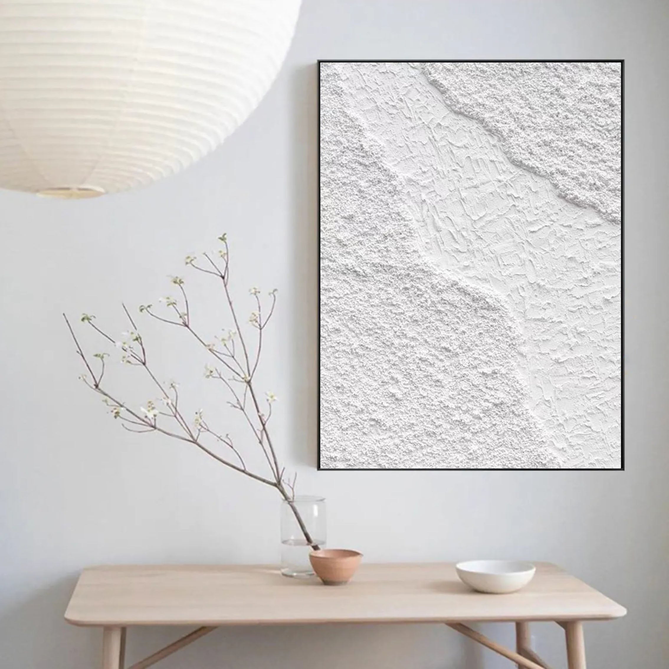 White Abstract Painting #LL 008