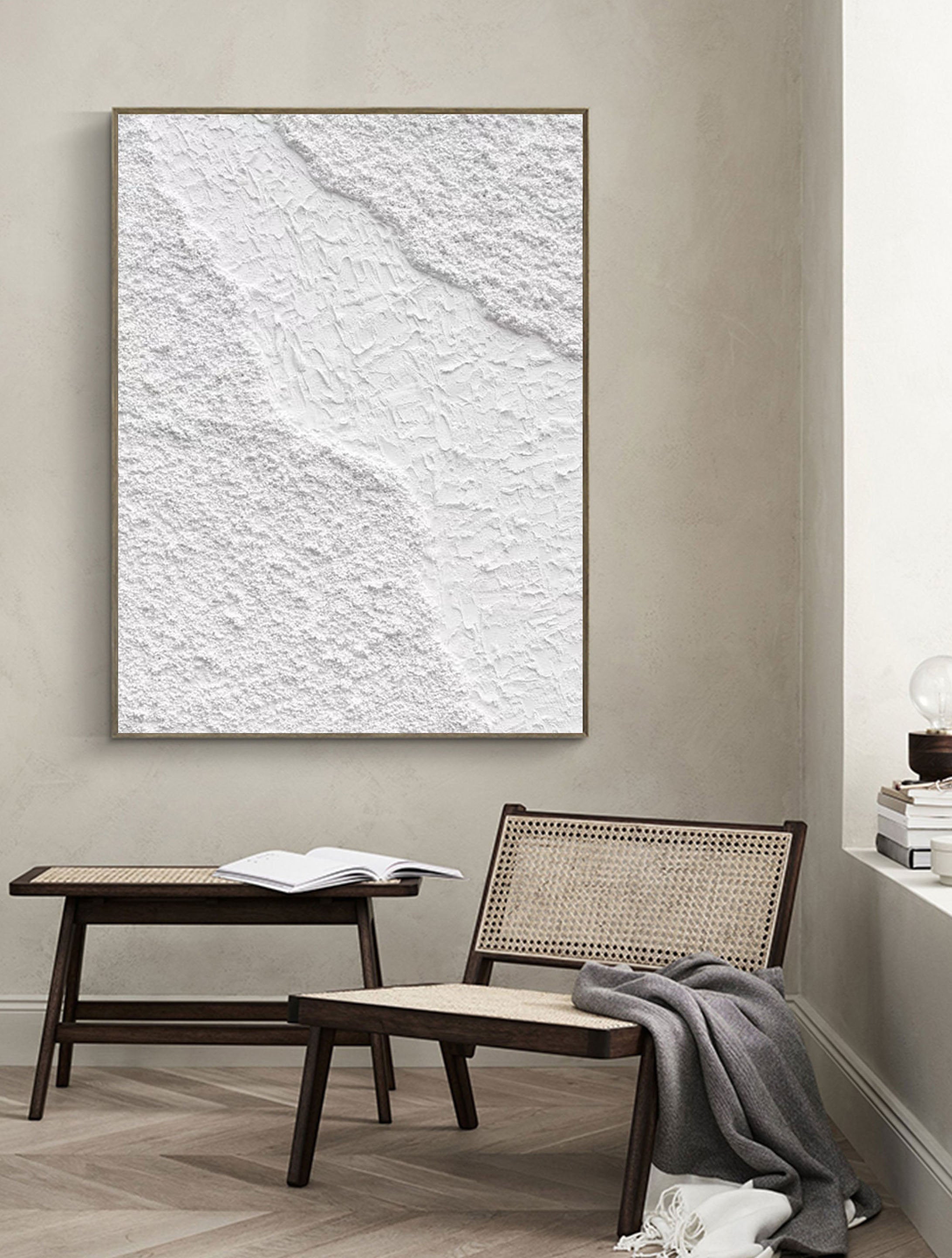 White Abstract Painting #LL 008