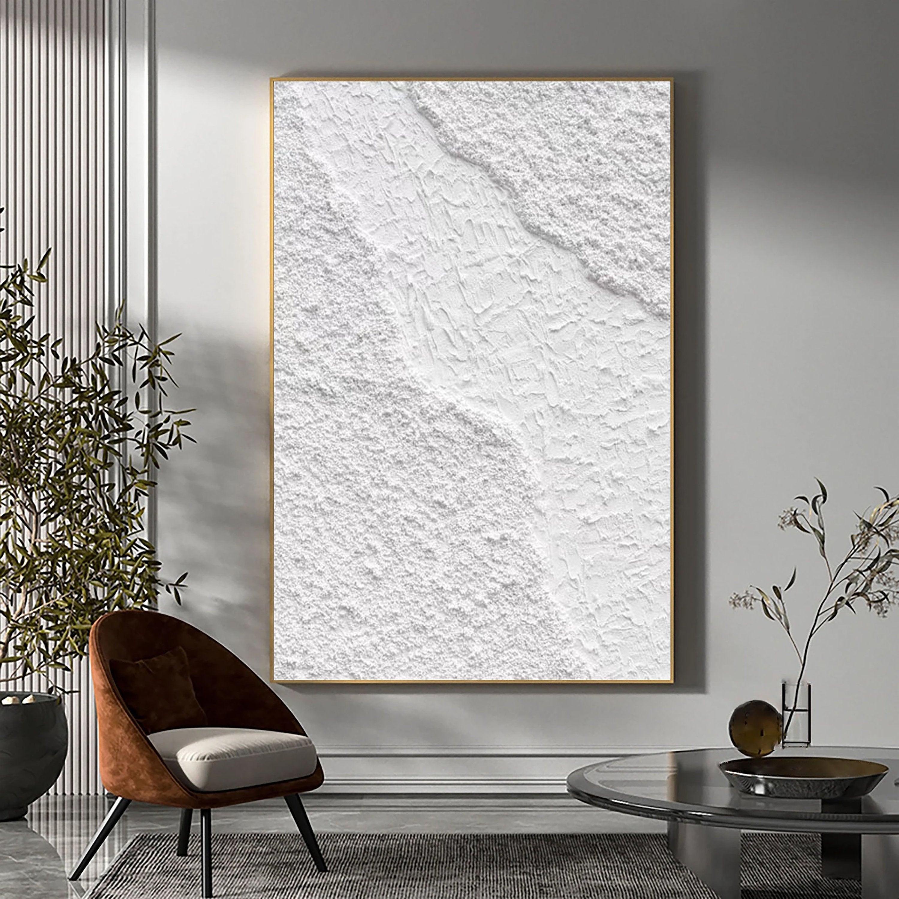 White Abstract Painting #LL 008