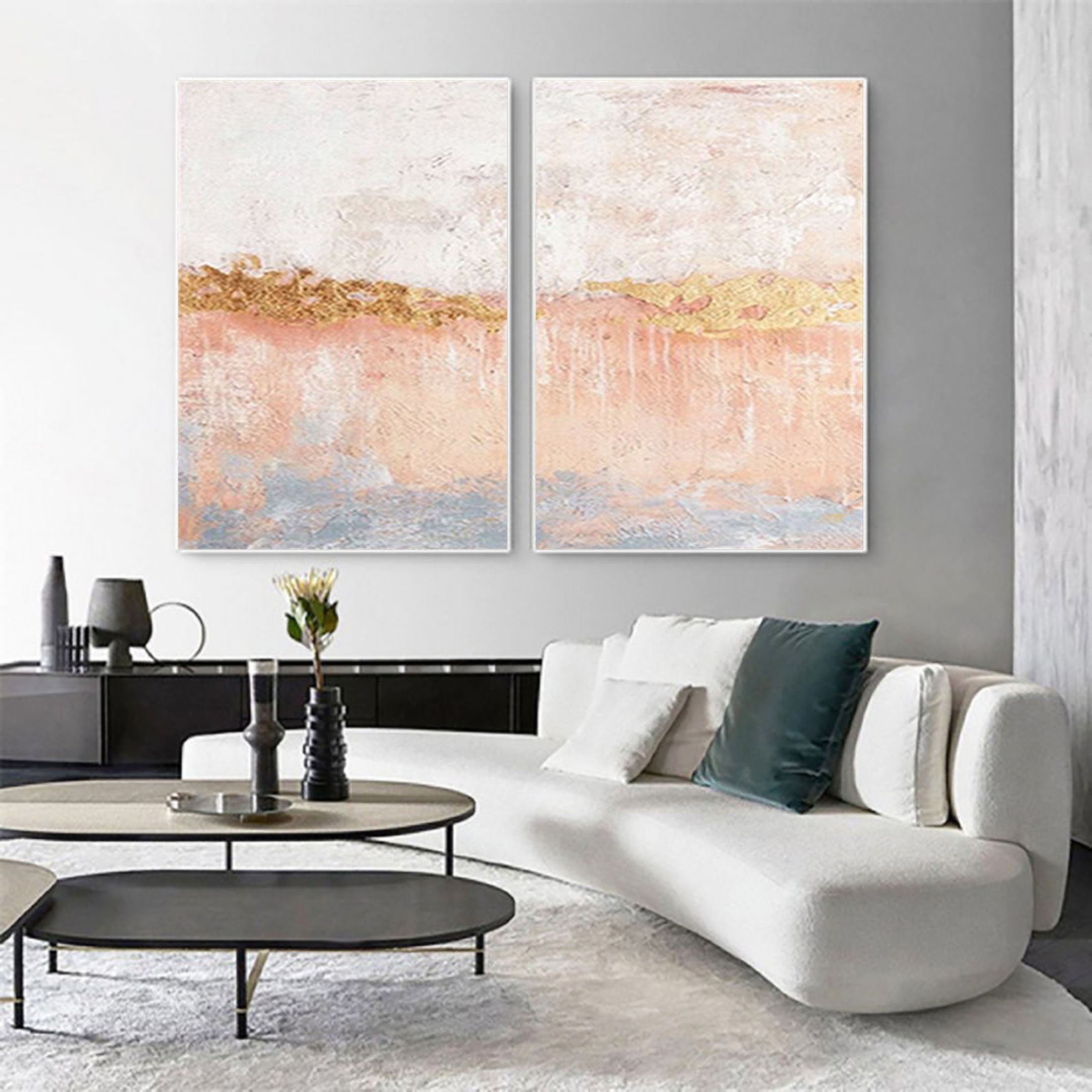 Abstract Tranquility Painting SET OF 2 #CXA 009