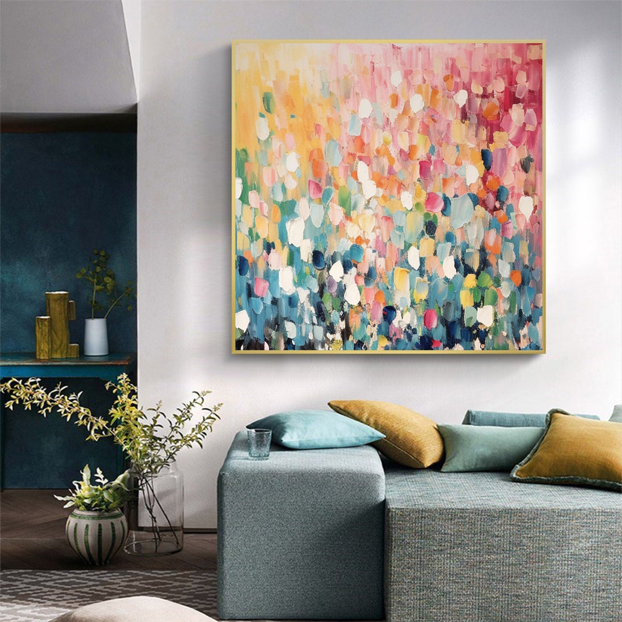 Colorful Abstract Canvas Painting for Modern Home Decor #CAP 001