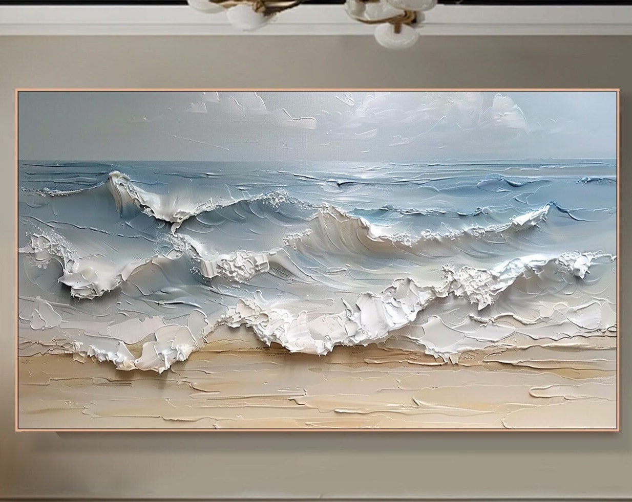 Large Textured Seascape Painting for Living Room Wall Art #OS 001