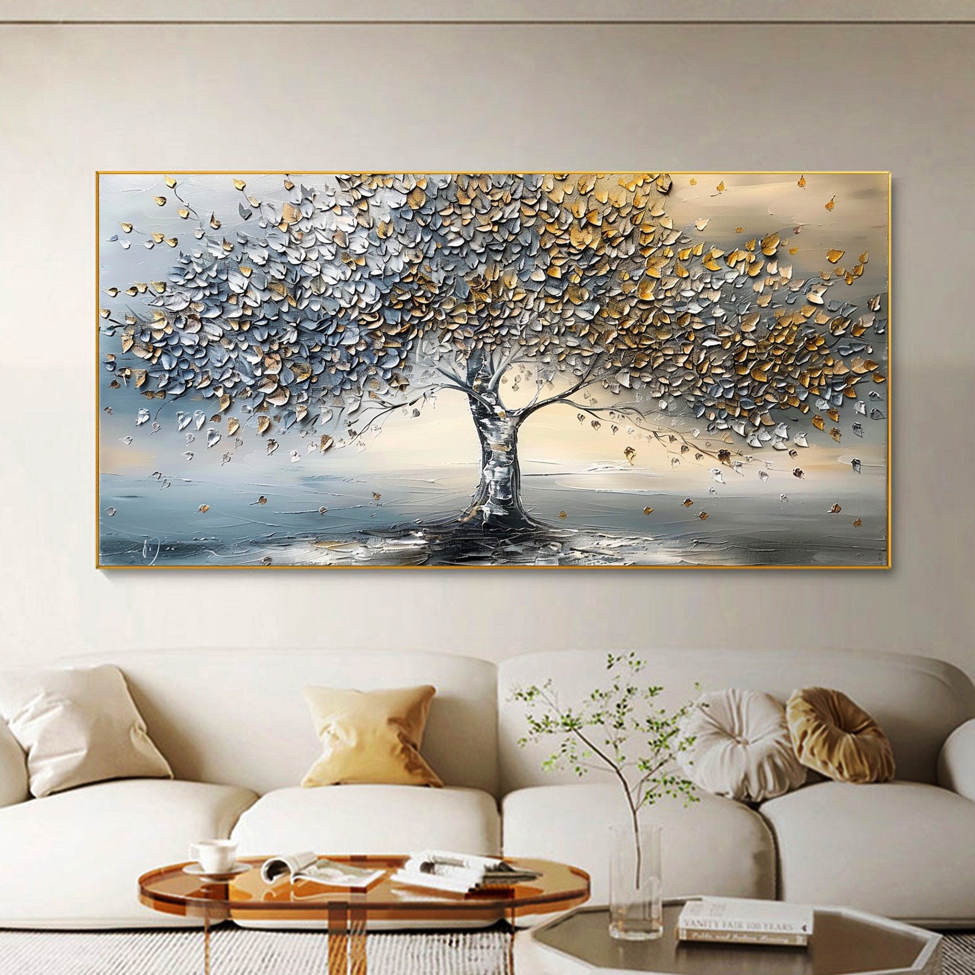 Large Colorful Tree Abstract Wall Art for Home Decor #FT 011