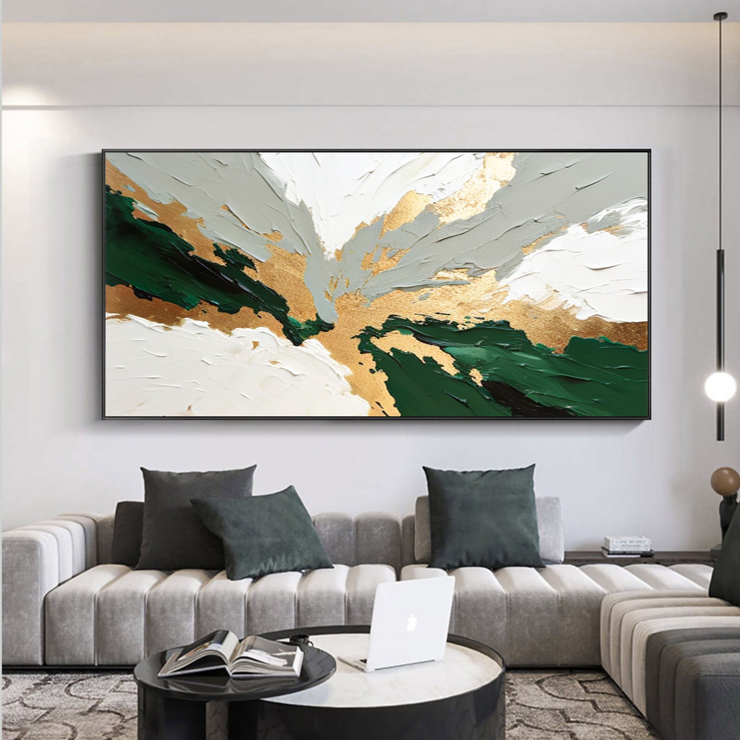 Modern Abstract Oil Painting Stylish Living Room Decor #BGM 033